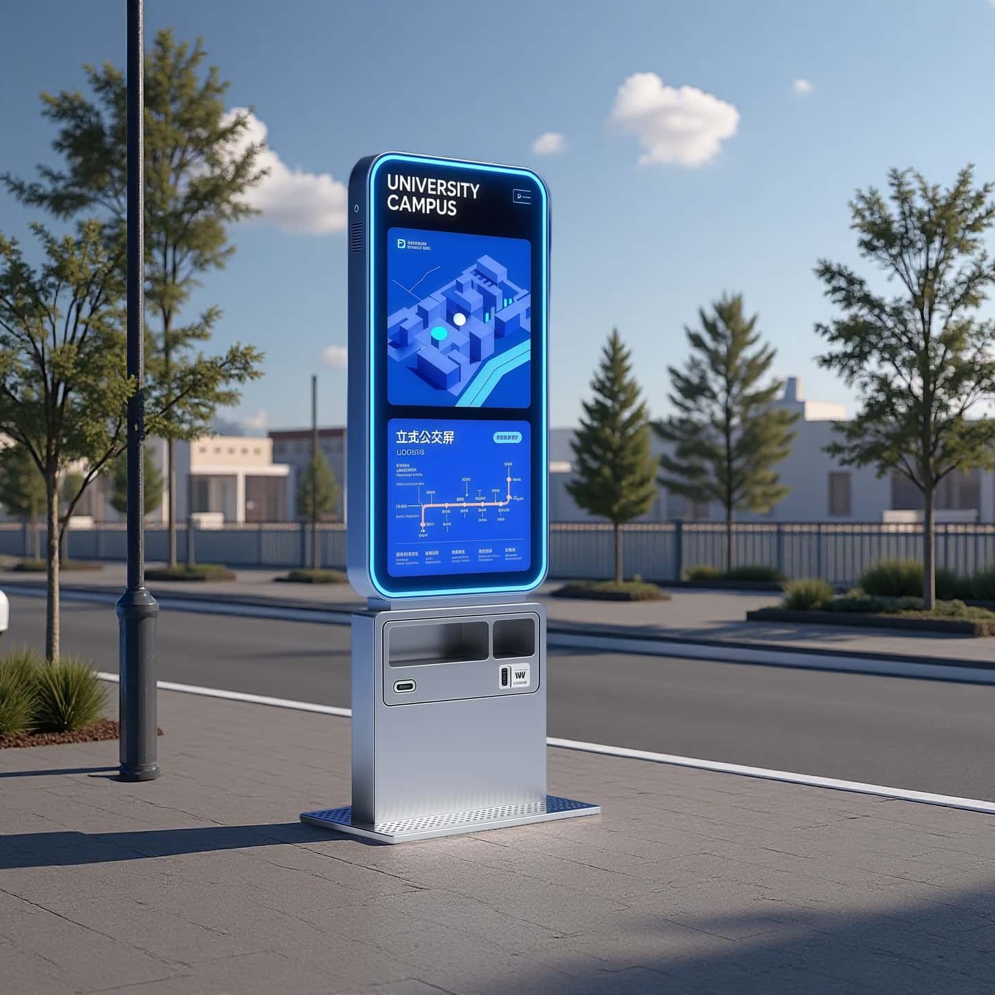 Bus stop digital signage