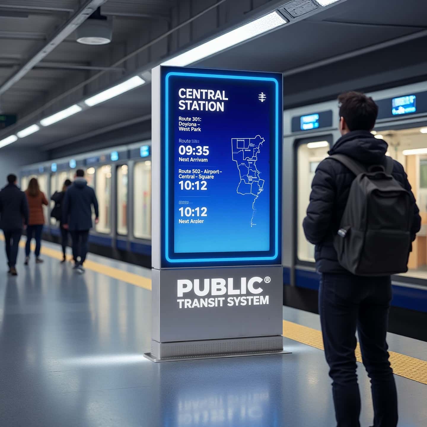 Bus stop digital signage